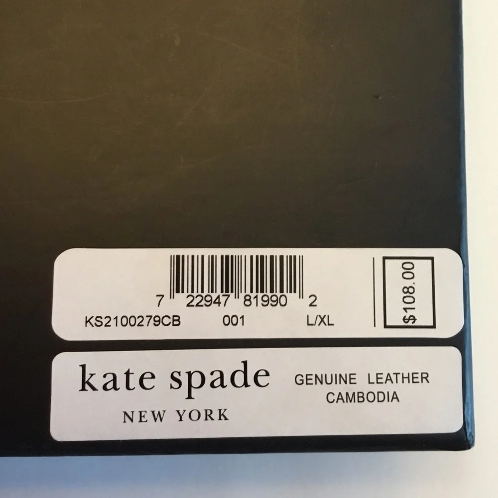 NWT Kate Spade Leather Belt Bag Black Bow Size: L/XL